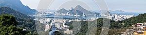 Rocinha, Rio de Janeiro, Brazil, favela, slum, skyline, close up, forest, overview, view from above