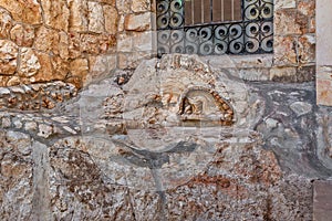 The rock of agony in Jerusalem, Israel.