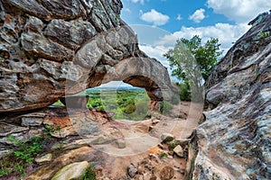 The rock arch on Cerro Arco in Tobati in Paraguay