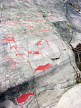 The rock art in Alta photo