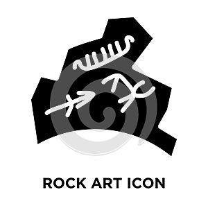 Rock art icon vector isolated on white background, logo concept