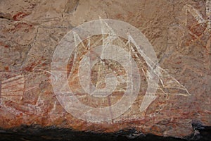 Rock art at Ubirr, kakadu national park, australia