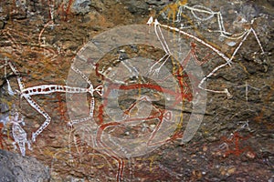 Rock art at Ubirr, kakadu national park, australia