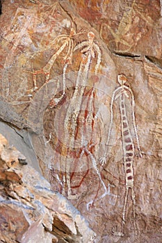 Rock art at Ubirr, kakadu national park, australia