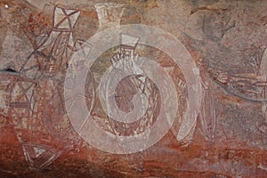 Rock art at Ubirr, kakadu national park, australia