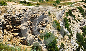 Rock background. The stone mountain texture background