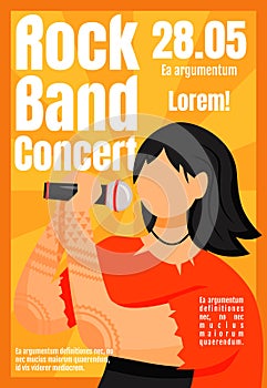 Rock band concert brochure template