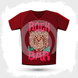 Rock Bar T shirt design template