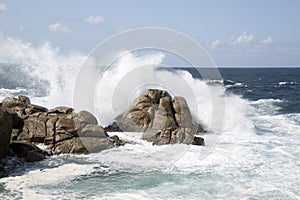 Rock at Barca Point, Muxia; Fisterra; Costa de la Muerte; Galicia photo