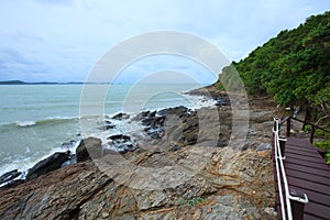 Rock beach of khao laem ya sea national park in rayong province