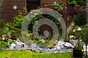 Rock bed in the garden