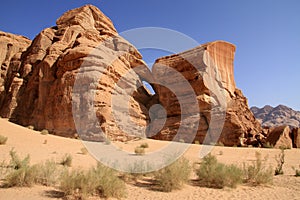 A Rock Bridge in the Desert