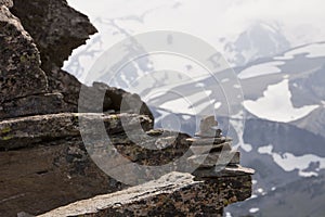 Rock Cairn At Altitude