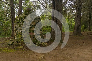 Rock cairn or sanctuary photo