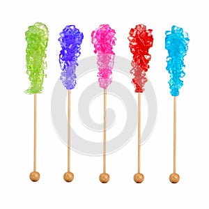 Rock candy isolated on a white background