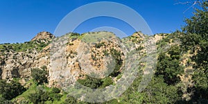 Rock Canyon and Green Hillsides California