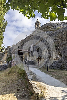 Rock carved hermitage of Saints Justus and Pastor, Olleros de Pisuerga, Aguilar de Campoo, photo