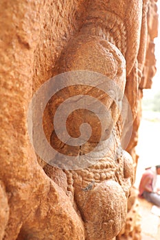 Rock carvings inside Madhavaraya temple in Gandikota - Grand Canyon of India - India tourism - Religious trip