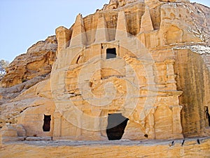 Rock Carvings The Siq Petra in the Kingdom of Jordan