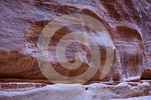 Rock Carvings The Siq Petra in the Kingdom of Jordan