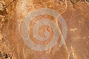 Rock carvings photo