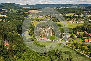 Rock castle Sloup v Cechach from the end of the 13th century.