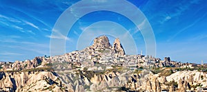 Rock castle of Uchisar in Cappadocia, Nevsehir Province, Turkey