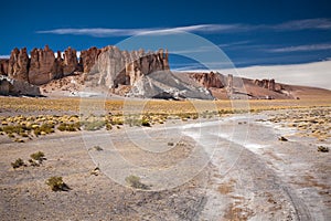 Rock cathedrals in Salar de Tara, Chile