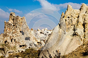 Rock cave in goreme valley