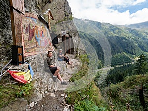 The rock cell of Father Arsenie Boca, Fagaras mountains Romania