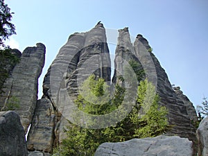 Rock city in the Adrspach Mountains