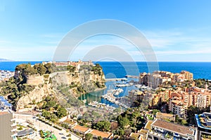 The rock the city of principaute of monaco and monte carlo