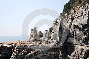Rock, cliff, coast, promontory, sky, terrain, sea, archaeological, site, escarpment, klippe, geology, outcrop, formation, coastal,
