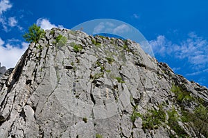 Rock cliff in Vratsa, Bulgaria