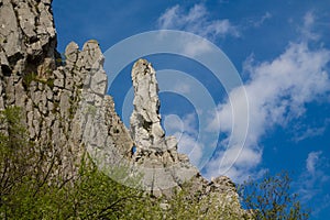 Rock cliff in Vratsa, Bulgaria