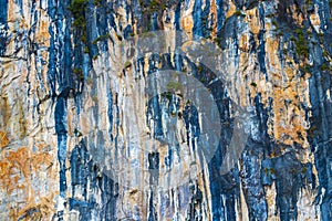 Rock cliff wall texture limestone islands Koh Phi Phi Thailand