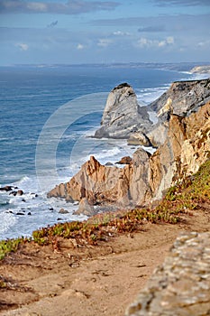 Rock cliffs by the sea
