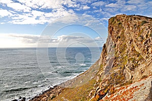 Rock cliffs by the sea