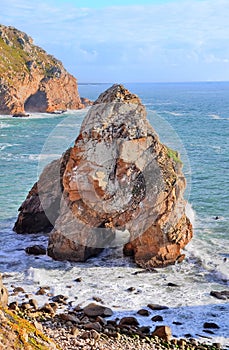 Rock cliffs by the sea (Cabo da Roca)