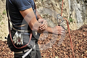 Rock climber photo