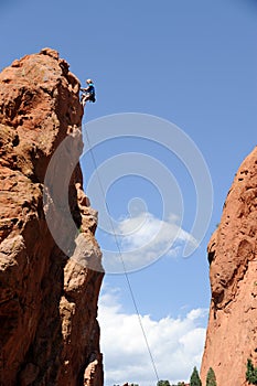 Rock Climber Climbing