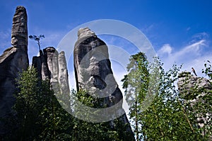 Rock climber, Rock Town Park, Adrspach, Czech Republic