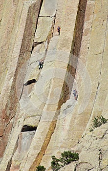 Rock Climbers on Devil's Tower