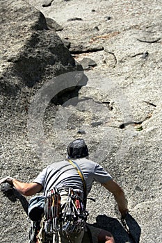 Rock climbers view