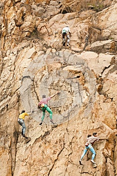 Rock climbing