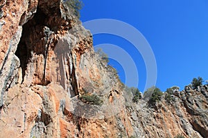 Rock climbing crag area Spectacular Cave in Geyikbayiri, Turkey