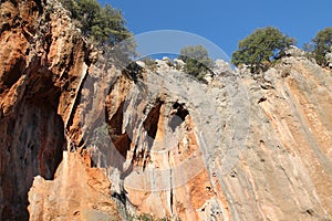 Rock climbing crag area Spectacular Cave in Geyikbayiri, Turkey