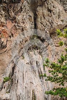 Rock climbing at Raylay beach, Thailand