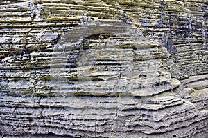 Rock close-up near the beach of cathedrals. Praia de Augas Santas, Ribadeo photo