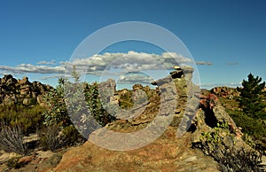 A rock and cloud formation linking up in the Cederberg of the Western Cape in South Africa